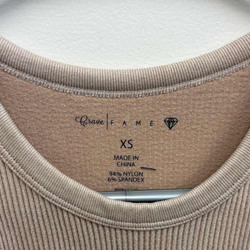 Crave Fame Sleeveless Ribbed Midi Dress in Taupe - Picture 2 of 4
